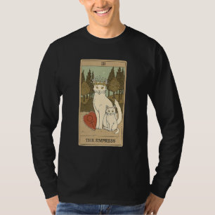 Tarot Card The Empress And Cat Cosmic Graphic Cats T-Shirt