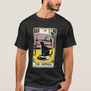 Tarot Card The Empress Cat On Robot Vacuum Cleaner T-Shirt