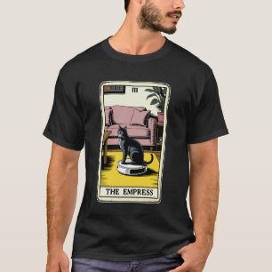 Tarot Card The Empress Cat On Robot Vacuum Cleaner T-Shirt