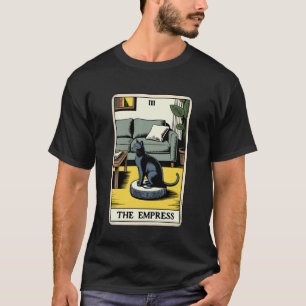 Tarot Card The Empress Cat On Robot Vacuum Cleaner T-Shirt