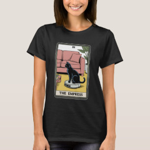 Tarot Card The Empress Cat On Robot Vacuum Cleaner T-Shirt