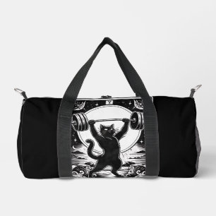 Tarot Card The Gym Lover Black Cat Duffle Bag