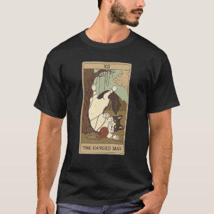 Tarot Card The Hanged Man And Cat Cosmic Graphic C T-Shirt