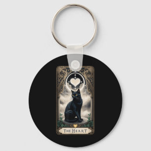 Tarot Card The Heart I Black Cat Tarot Card For Ca Key Ring