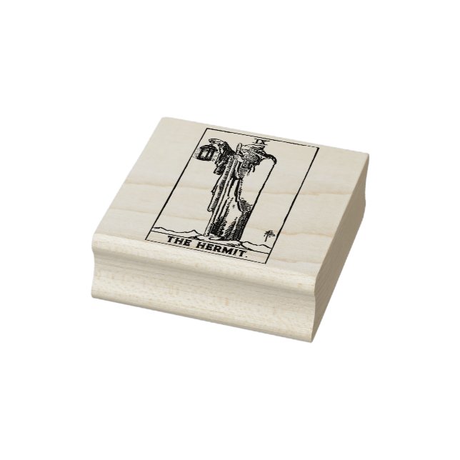 Tarot Card: The Hermit: Personalised Text Rubber Stamp (Stamp)
