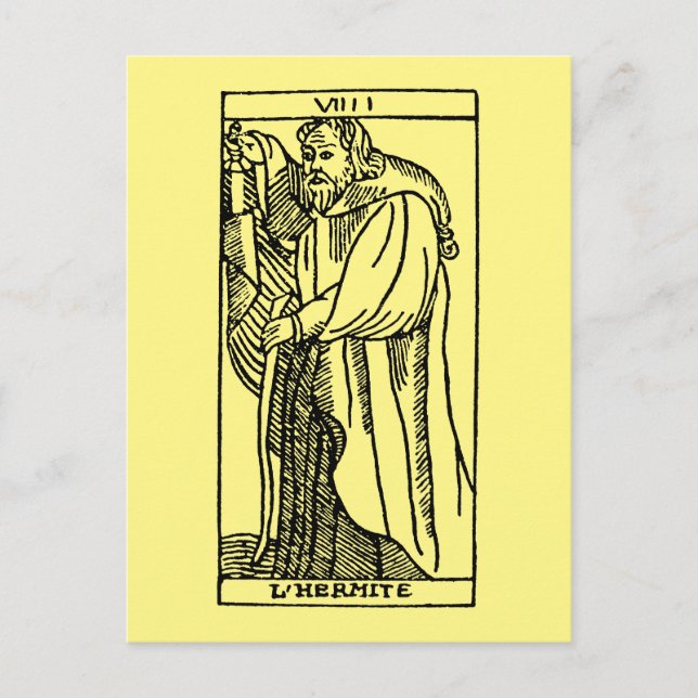 Tarot Card: The Hermit Postcard (Front)