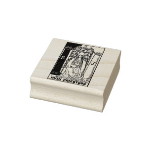 Tarot Card: The High Priestess: Personalized Text Rubber Stamp