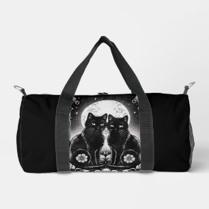 Tarot Card The Lovers Black Cats Duffle Bag