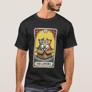 Tarot Card The Lovers Cats Cuddling Funny Cat 1 T-Shirt