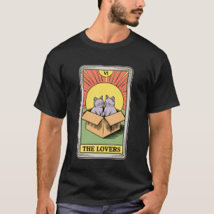 Tarot Card The Lovers Cats Cuddling Funny Cat 1 T-Shirt