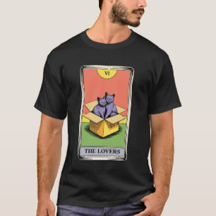 Tarot Card The Lovers Cats Cuddling Funny Cat 2 T-Shirt