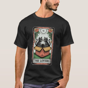 Tarot Card The Lovers Cats Cuddling Funny Cat 2 T-Shirt