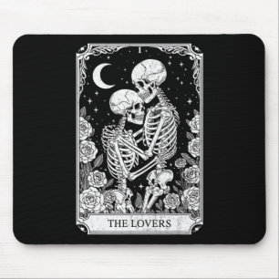 Tarot Card The Lovers Skeleton Goth Halloween Witc Mouse Mat