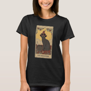 Tarot Card The Magician And Cat Cosmic Graphic Cat T-Shirt