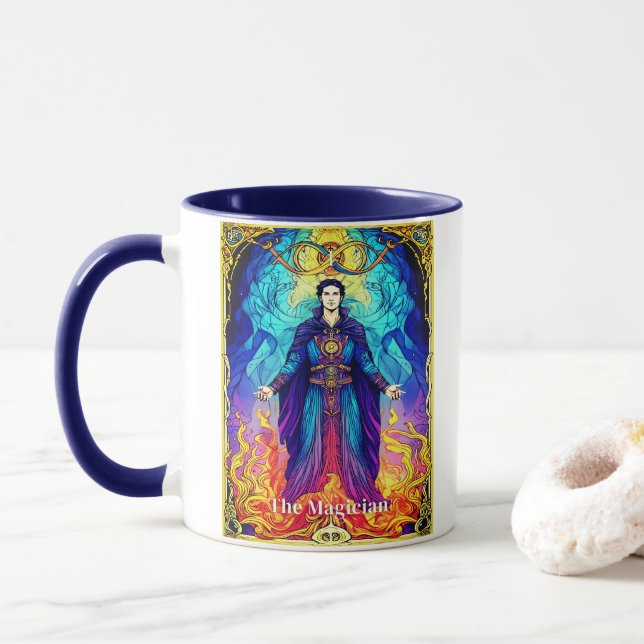 Tarot Card The Magician Mug (With Donut)