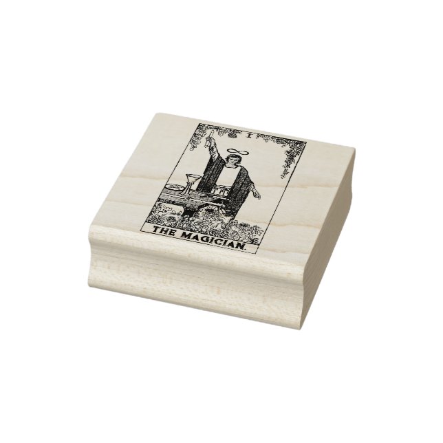 Tarot Card: The Magician: Personalised Text Rubber Stamp (Stamp)