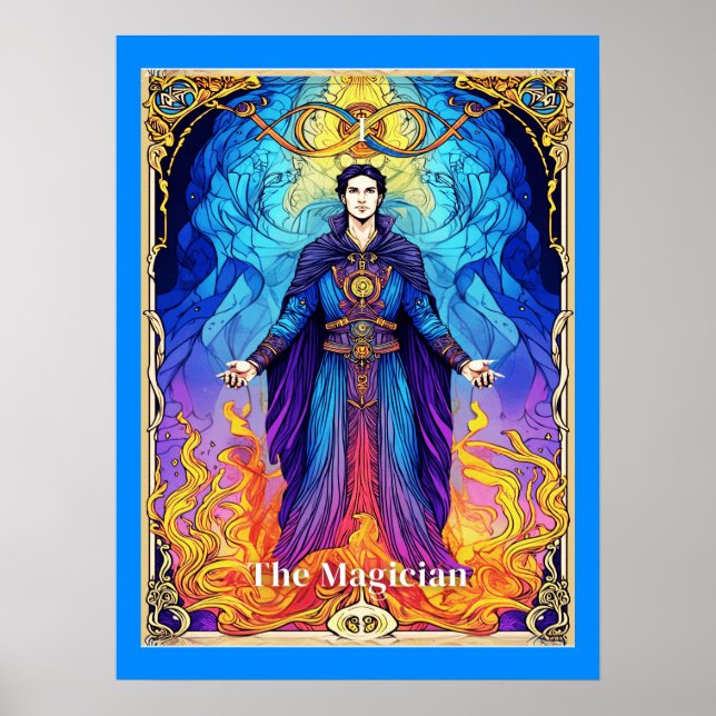 Tarot Card The Magician Poster (Front)