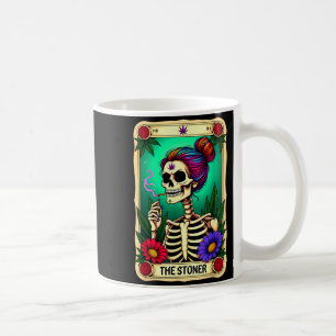 Tarot Card The Messy Bun Skeleton Halloween Coffee Mug
