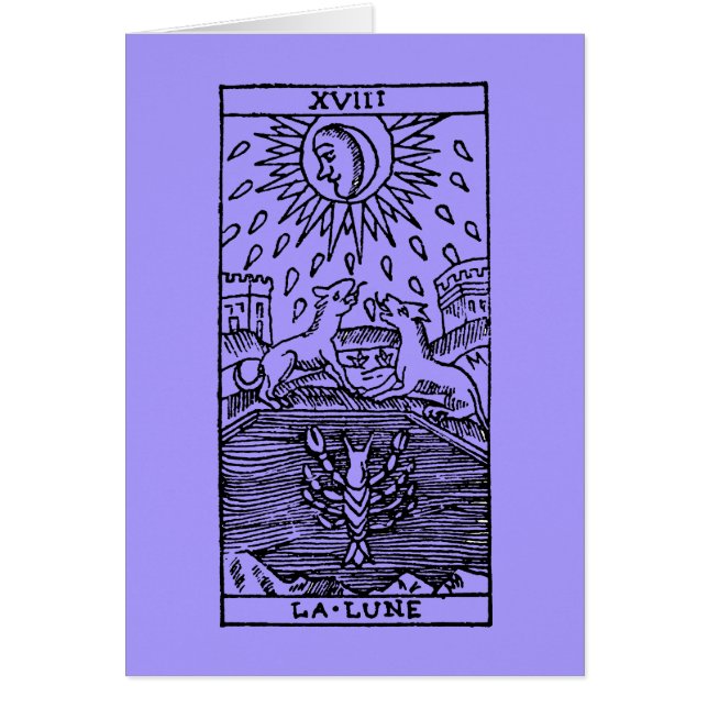 Tarot Card: The Moon (Front)