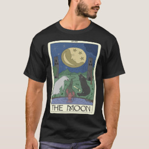 Tarot Card The Moon XVIII Retro T-Shirt