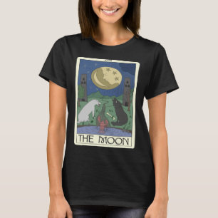 Tarot Card The Moon XVIII Retro T-Shirt