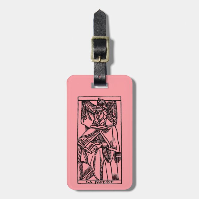 Tarot Card: The Popess Luggage Tag (Front Vertical)