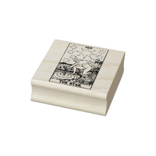 Tarot Card: The Star: Personalised Text Rubber Stamp