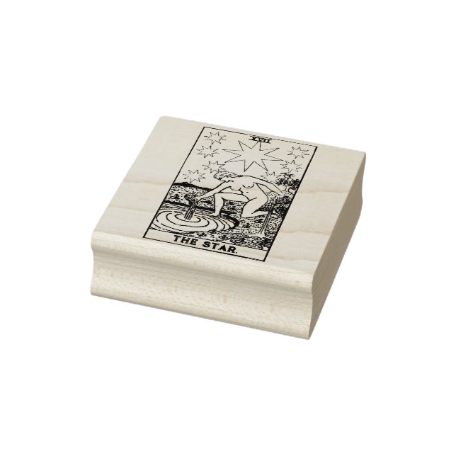 Tarot Card: The Star: Personalised Text Rubber Stamp (Stamp)