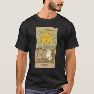 Tarot Card The Sun And Cat Cosmic Graphic Cats T-Shirt