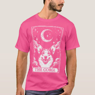 Tarot Card Vintage Crescent Moon Corgi Dog Mum T-Shirt