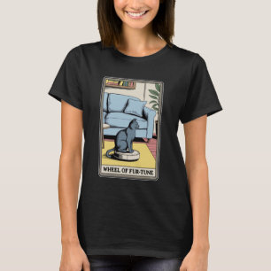 Tarot Card Wheel of Fur-Tune Cat Robot Vacuum Clea T-Shirt