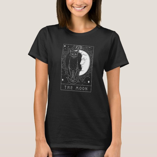 Tarot Card XVIII The Moon   T-Shirt (Front)