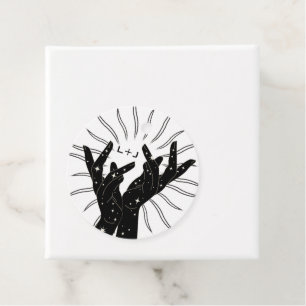 Tarot Cards Bridal Shower Wedding Love Hands Favour Tags