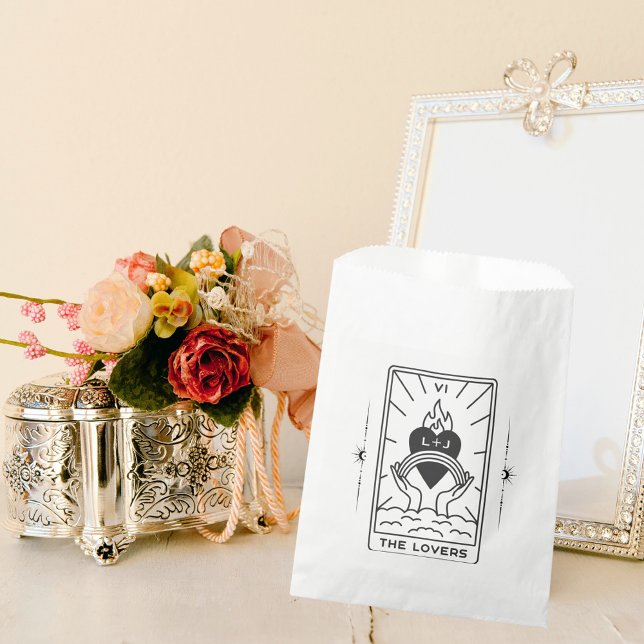 Tarot Cards | Bridal Shower | Wedding | Modern B+W Favour Bags (Creator Uploaded)