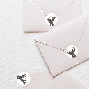 Tarot Cards   Bridal Shower   Wedding   Neutrals Classic Round Sticker