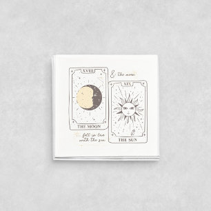 Tarot Cards Bridal Shower Wedding Neutrals Napkin