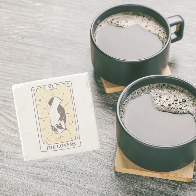 Tarot Cards | Bridal Shower | Wedding | Neutrals Stone Coaster (Creator Uploaded)