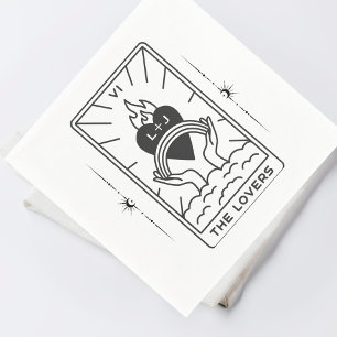 Tarot Cards Bridal Shower Wedding Tarot B+W Napkin