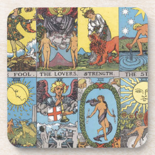 Tarot Cards Collage Coaster