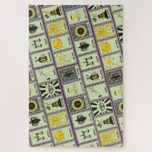 Tarot Cards Pattern Jigsaw Puzzle