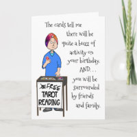 Tarot Cards Reading Funny Birthday Greeting Card