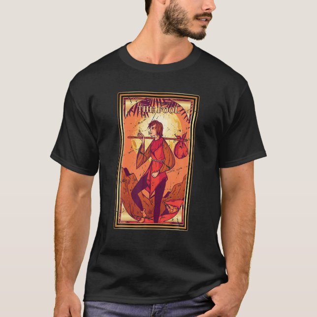 Tarot Cards - The Fool - Moon - Occult - Fortune T T-Shirt (Front)