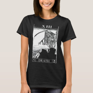 Tarot Death Card Skeleton Skull Horror Bones Goth  T-Shirt