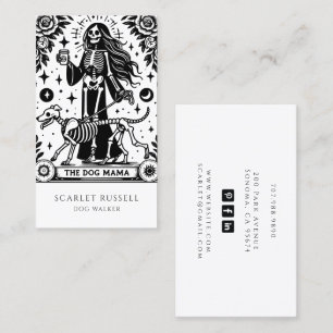 Tarot Dog Walker Pet Sitter Business Card