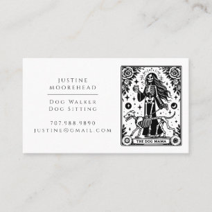 Tarot Dog Walker Pet Sitter Business Card