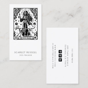 Tarot Dog Walker Pet Sitter Business Card