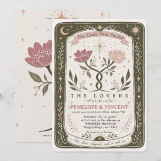 Tarot Floral Wedding Invitation