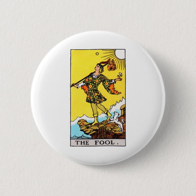 tarot-fool 6 cm round badge (Front)