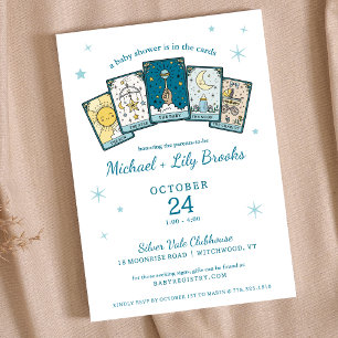 Tarot Fortune Teller Celestial Boy Baby Shower Invitation