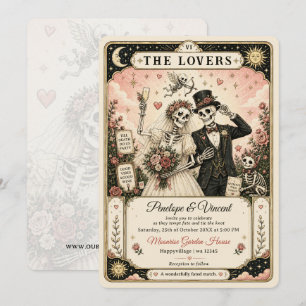 Tarot Fun Till Death Do Us Party Wedding Invitation